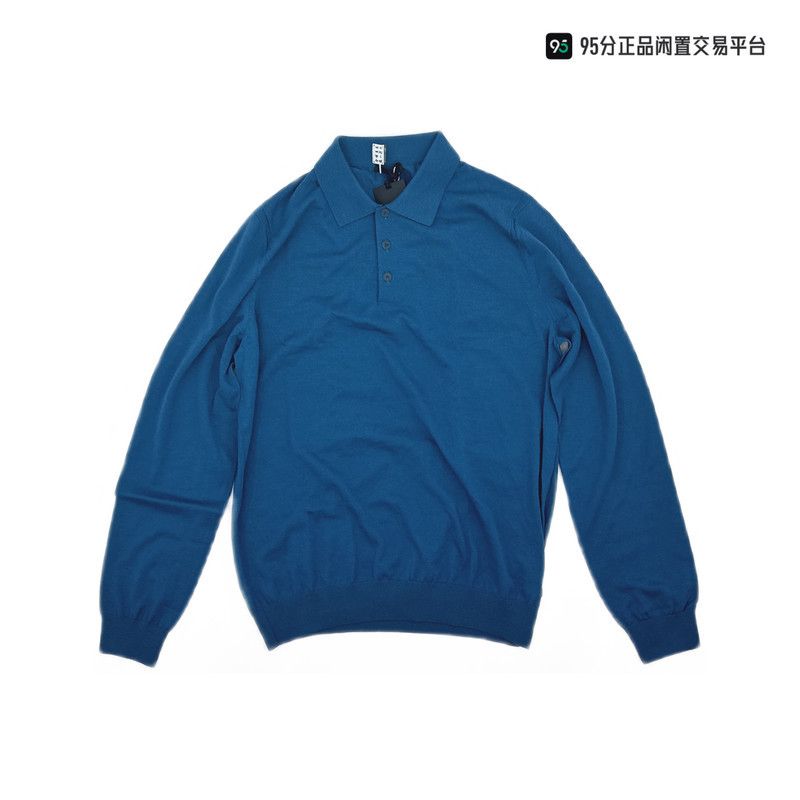 Ermenegildo Zegna Zegna Men's Solid Wool Polo Neck Long-Sleeve Sweater Size US L / EU 52-54 / 3 - 3 Thumbnail