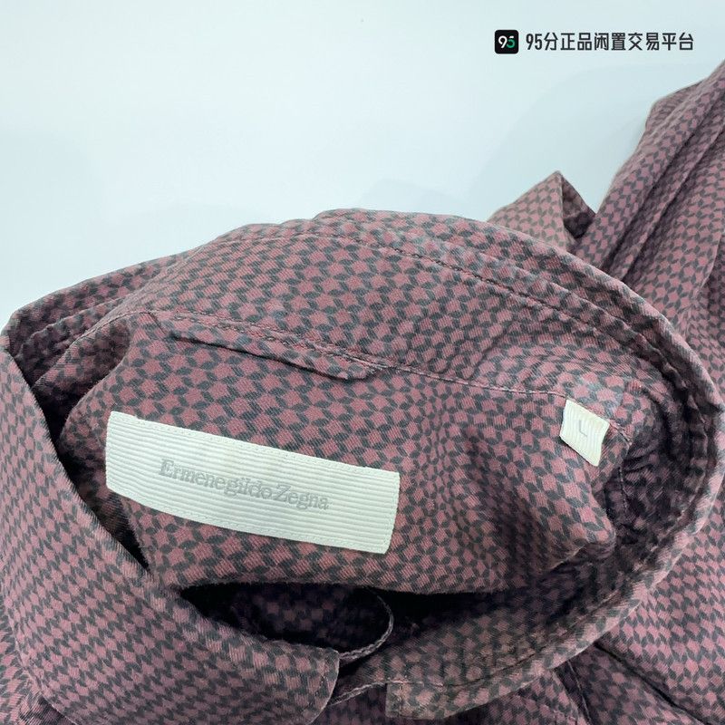Ermenegildo Zegna Zegna Men's Casual Lapel Long - Sleeve Shirt Size US L / EU 52-54 / 3 - 3 Thumbnail