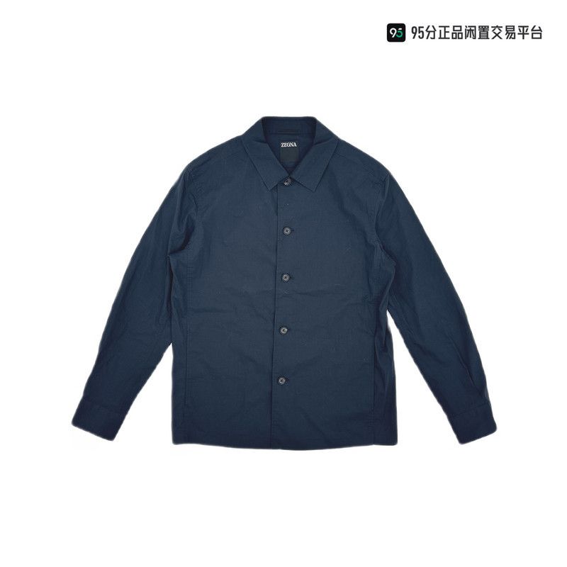 Ermenegildo Zegna Ermenegildo Zegna Solid Lapel Long-Sleeve Shirt Size US M / EU 48-50 / 2 - 5 Thumbnail