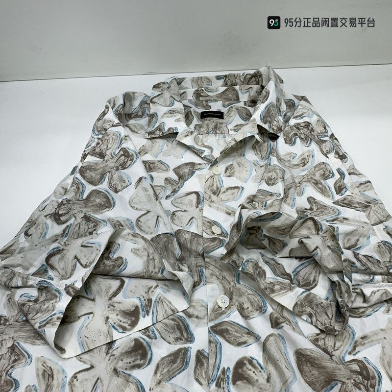 Ermenegildo Zegna Zegna Men's Butterfly Print Lapel Short-Sleeve Shirt Size US XXL / EU 58 / 5 - 6 Thumbnail