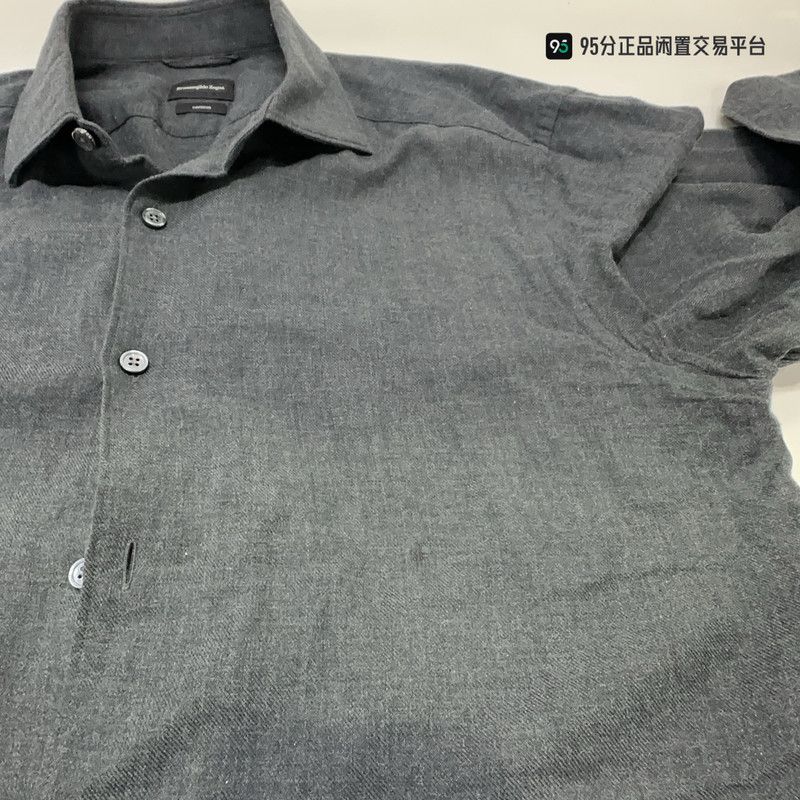 Ermenegildo Zegna Ermenegildo Zegna SS21 Cotton Cashmere Blend Men's Shirt Size US L / EU 52-54 / 3 - 8 Thumbnail