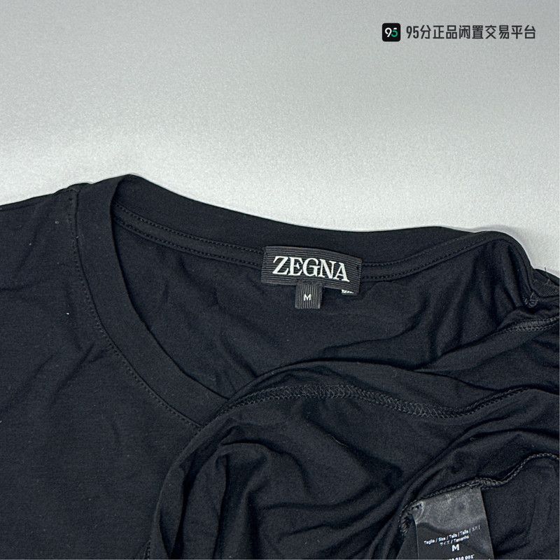 Ermenegildo Zegna Zegna Men's Solid Crewneck Short-Sleeve T-Shirt Size US M / EU 48-50 / 2 - 3 Thumbnail