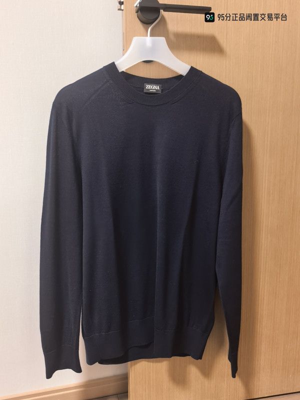 Ermenegildo Zegna Zegna Men's Solid Casual Pullover Knit Long-Sleeve T-Shirt Size US M / EU 48-50 / 2 - 4 Thumbnail