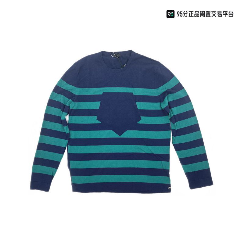 Ermenegildo Zegna Zegna Men's Striped Long-Sleeve Loose Crewneck Sweater Size US XL / EU 56 / 4 - 5 Thumbnail