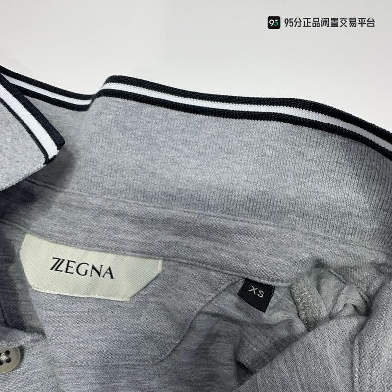 Ermenegildo Zegna Zegna SS22 Men's Solid Gray Short-Sleeve Polo Size US XS / EU 42 / 0 - 3 Thumbnail