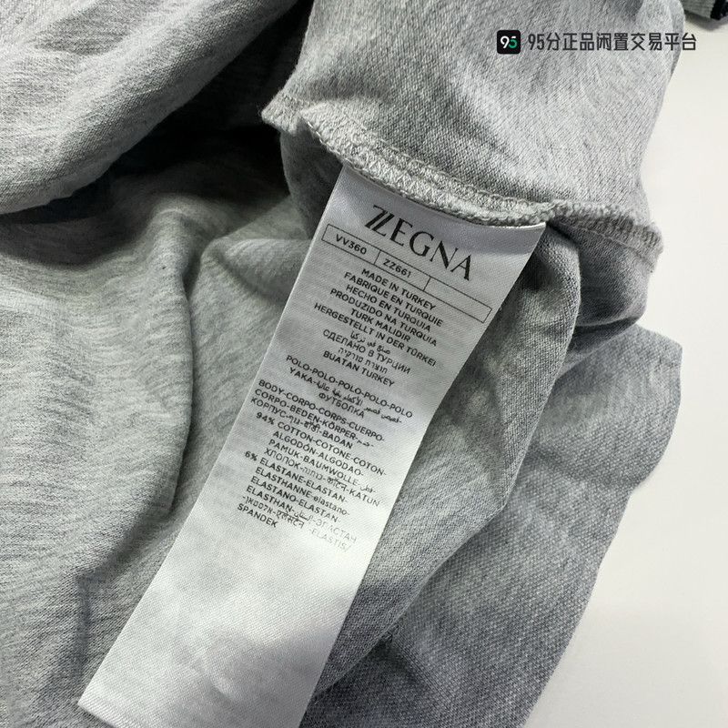Ermenegildo Zegna Zegna SS22 Men's Solid Gray Short-Sleeve Polo Size US XS / EU 42 / 0 - 7 Thumbnail