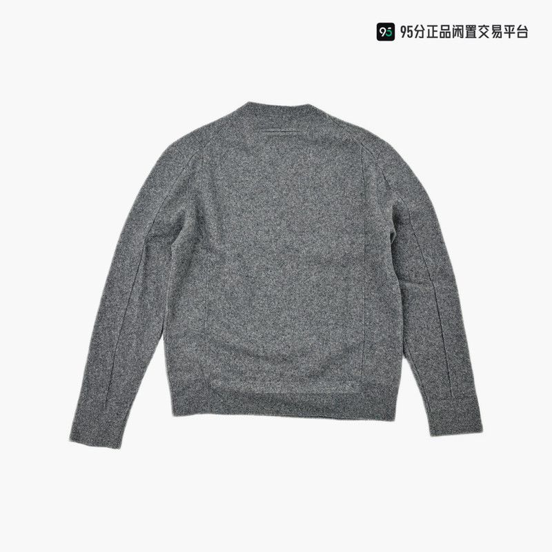 Ermenegildo Zegna Zegna Men's Loose Round Neck Solid Long-Sleeve Sweater Size US M / EU 48-50 / 2 - 3 Thumbnail