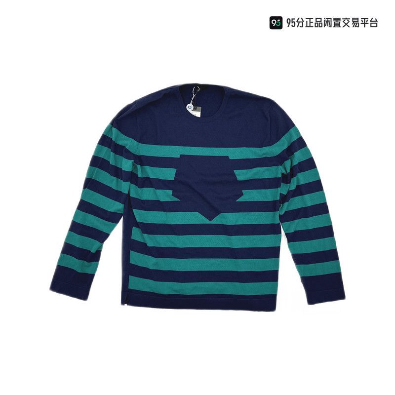 Ermenegildo Zegna Zegna Men's Striped Long-Sleeve Loose Sweater Size US XXL / EU 58 / 5 - 6 Thumbnail