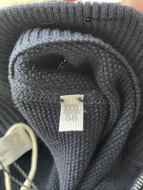Ermenegildo Zegna Zegna Men's Half-High Neck Zip Wool-Cashmere Sweater Size US XXL / EU 58 / 5 - 3 Thumbnail