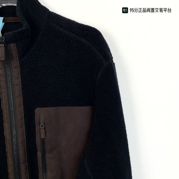 Ermenegildo Zegna Zegna Men's Cotton Zip Teddy Fleece Jacket Size US XS / EU 42 / 0 - 5 Thumbnail