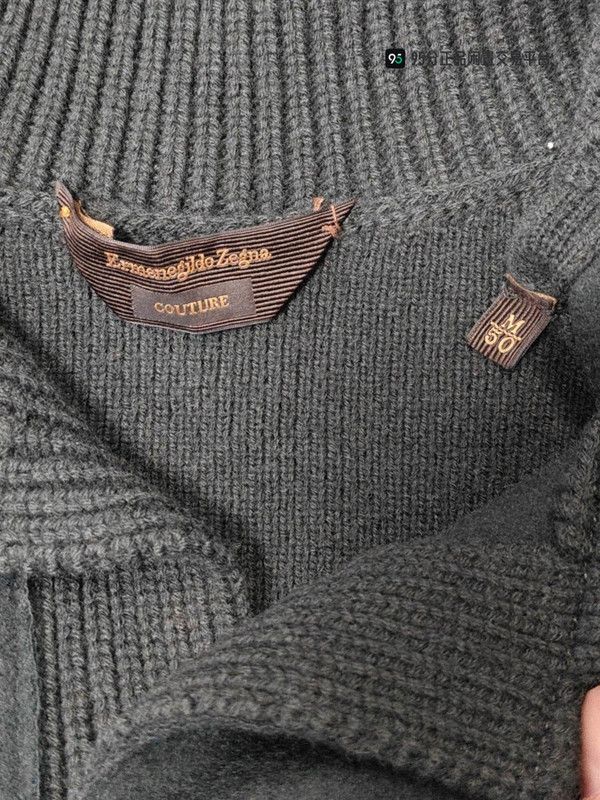 Ermenegildo Zegna Zegna Men's Wool Knit Outerwear Coat Size US L / EU 52-54 / 3 - 5 Thumbnail