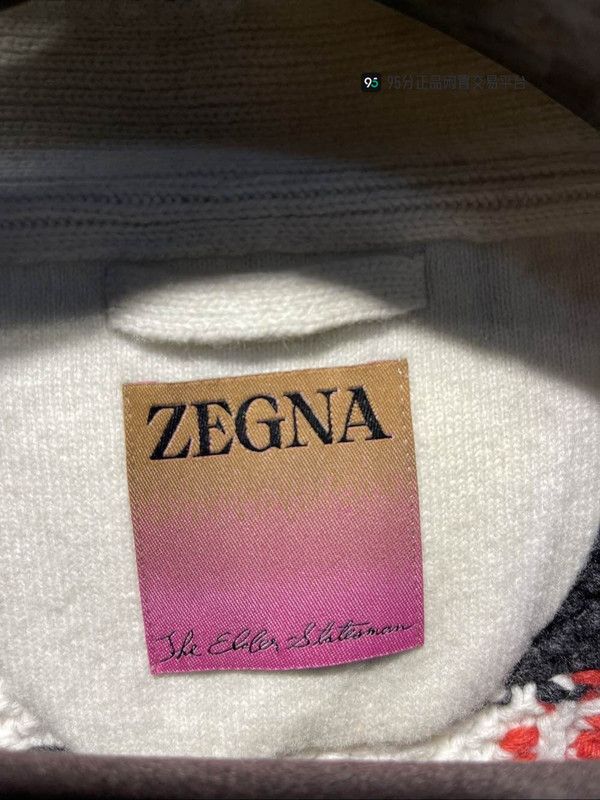 Ermenegildo Zegna Zegna x THE ELDER STATESMAN Color-Block V-Neck Knit Sweater Size US S / EU 44-46 / 1 - 4 Thumbnail