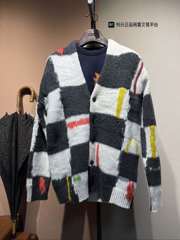 Ermenegildo Zegna Zegna x THE ELDER STATESMAN Color-Block V-Neck Knit Sweater Size US S / EU 44-46 / 1 - 2 Thumbnail