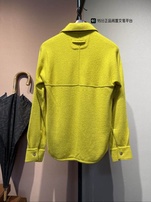 Ermenegildo Zegna Zegna Men's Yellow Long-Sleeve Knit Shirt Size US XS / EU 42 / 0 - 5 Thumbnail