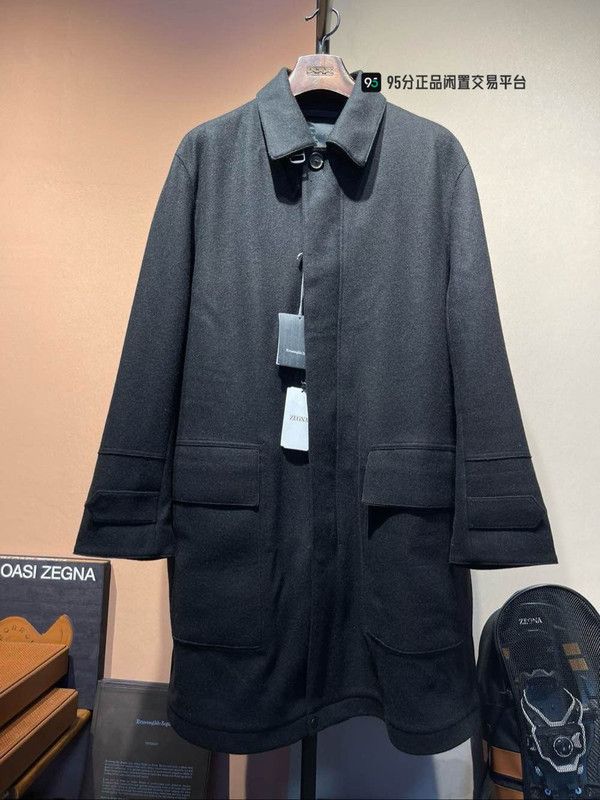 Ermenegildo Zegna Ermenegildo Zegna FW21 Single-Breasted Black Coat Size US M / EU 48-50 / 2 - 2 Thumbnail
