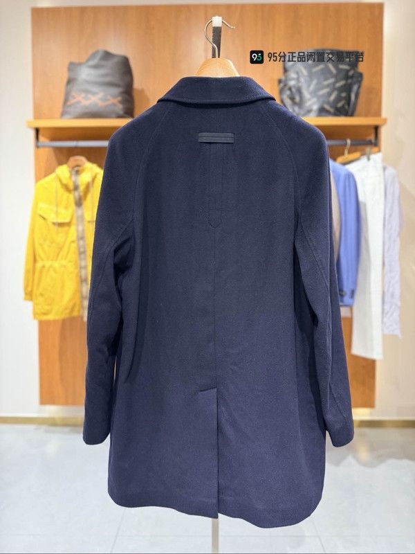 Ermenegildo Zegna ZEGNA Oasi Cashmere Unisex Dark Blue Coat Size US M / EU 48-50 / 2 - 4 Thumbnail