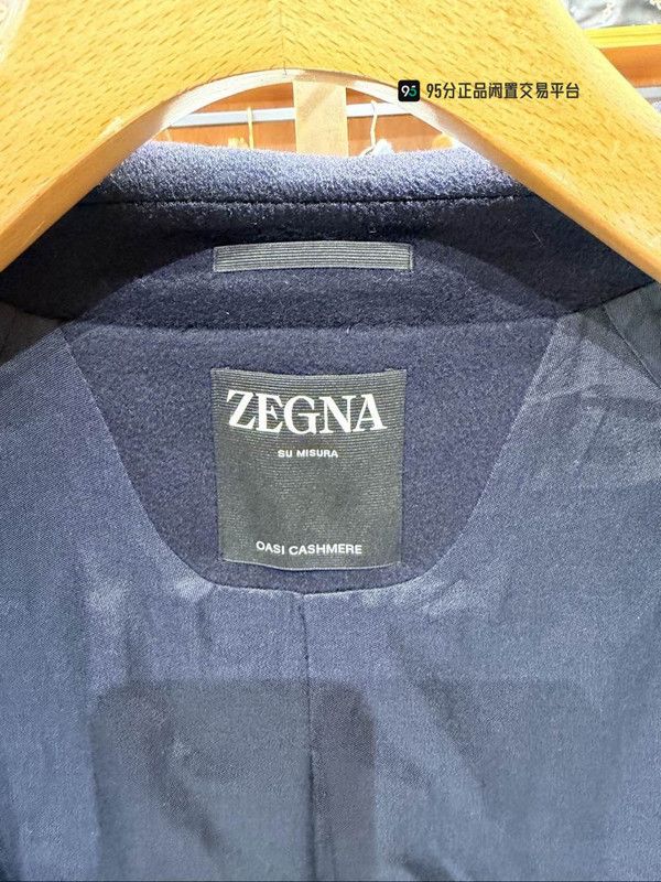 Ermenegildo Zegna ZEGNA Oasi Cashmere Unisex Dark Blue Coat Size US M / EU 48-50 / 2 - 5 Thumbnail