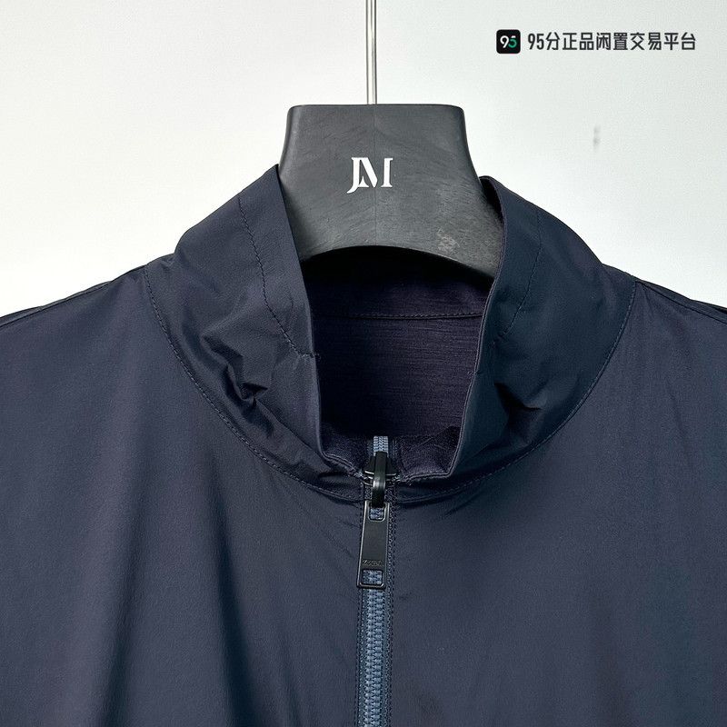 Ermenegildo Zegna Zegna SS23 Men's Solid Stand Collar Reversible Jacket Size US M / EU 48-50 / 2 - 5 Thumbnail