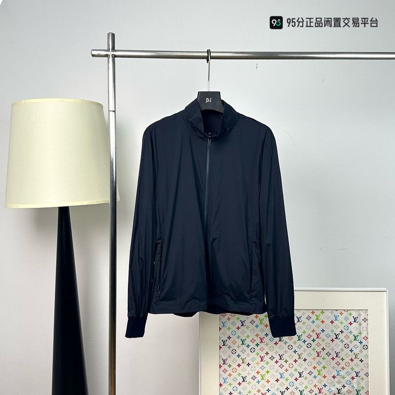 Ermenegildo Zegna Zegna SS23 Men's Solid Stand Collar Reversible Jacket Size US M / EU 48-50 / 2 - 4 Thumbnail