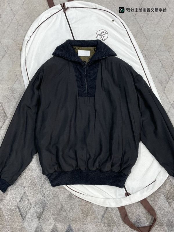Ermenegildo Zegna Zegna X FOG Solid Round Neck Silk Thick Jacket Size US L / EU 52-54 / 3 - 2 Thumbnail