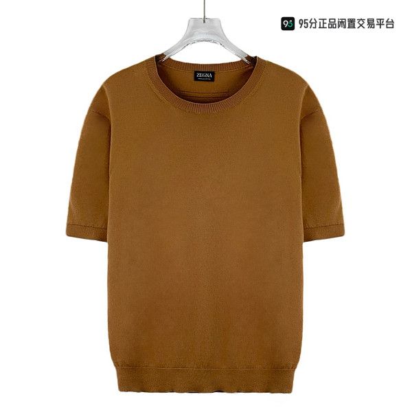 Ermenegildo Zegna Zegna Men's Solid Crew Neck Short-Sleeve T-Shirt Size US L / EU 52-54 / 3 - 2 Thumbnail