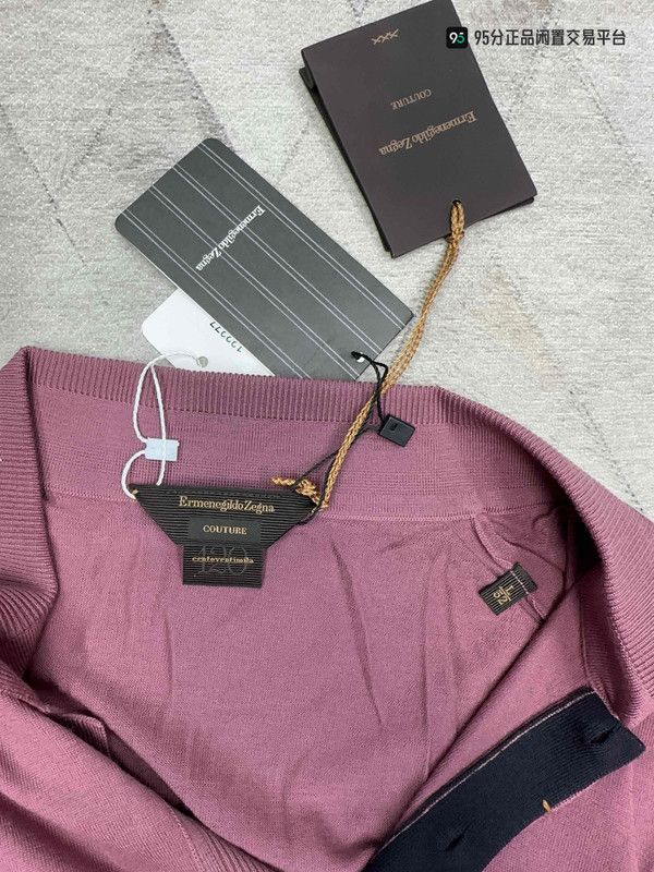 Ermenegildo Zegna Zegna Fine Wool Long - Sleeve Lapel Polo Shirt Size US L / EU 52-54 / 3 - 5 Thumbnail
