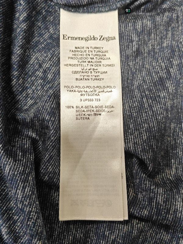 Ermenegildo Zegna Zegna Men's Blue All-Over Print Lapel Polo Shirt Size US XL / EU 56 / 4 - 2 Thumbnail