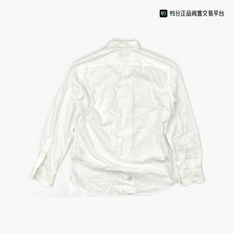 Loro Piana Loro Piana Men's White Long-Sleeve Casual Shirt Size US L / EU 52-54 / 3 - 5 Thumbnail