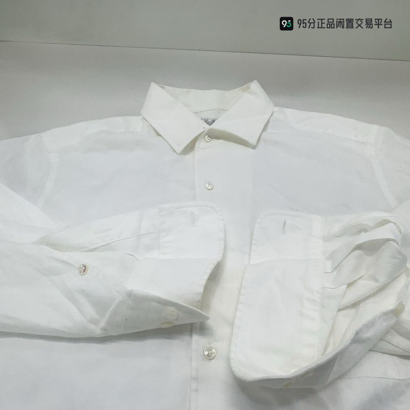 Loro Piana Loro Piana Men's White Long-Sleeve Casual Shirt Size US L / EU 52-54 / 3 - 2 Thumbnail