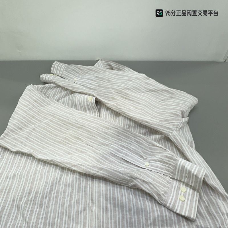 Loro Piana Loro Piana SS25 Striped Long-Sleeve Polo Shirt Size US M / EU 48-50 / 2 - 6 Thumbnail