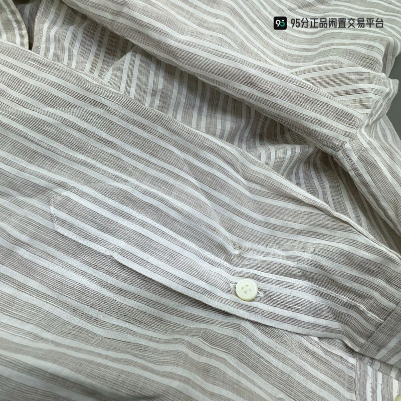 Loro Piana Loro Piana SS25 Striped Long-Sleeve Polo Shirt Size US M / EU 48-50 / 2 - 8 Thumbnail