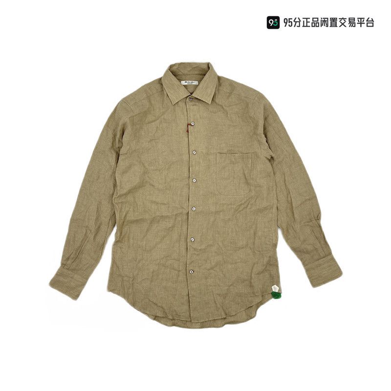 Loro Piana Loro Piana Men's Solid Linen Long-Sleeve Shirt Size US S / EU 44-46 / 1 - 2 Thumbnail