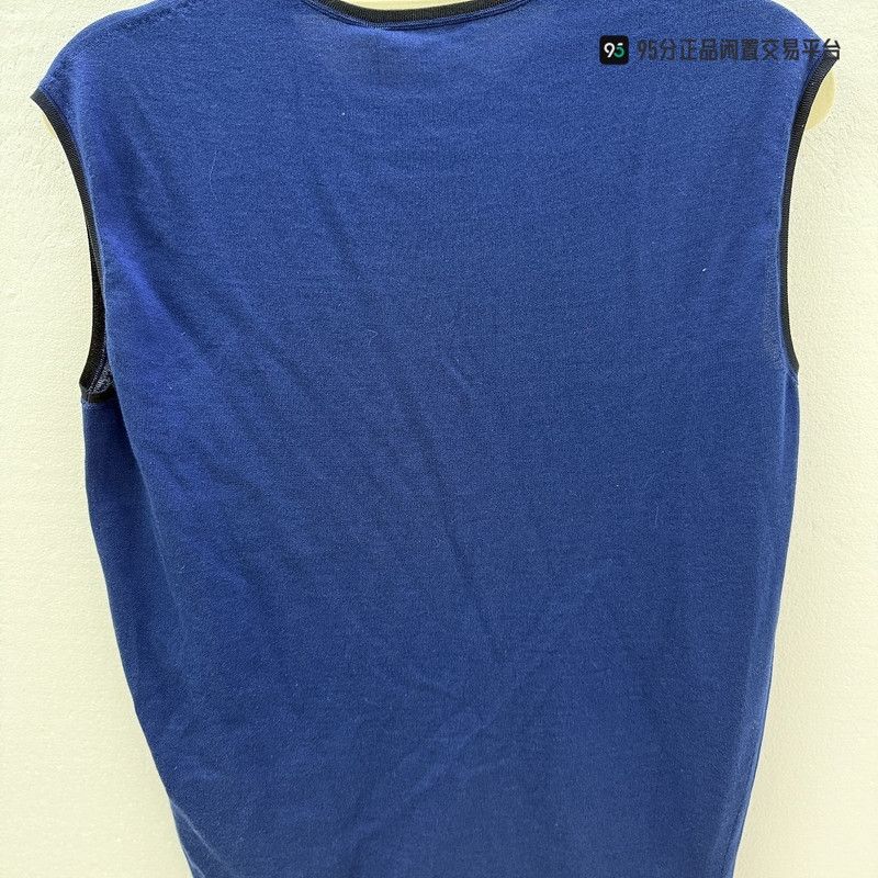 Loro Piana Loro Piana Blue Casual Loose Round-Neck Vest Size US M / EU 48-50 / 2 - 5 Thumbnail