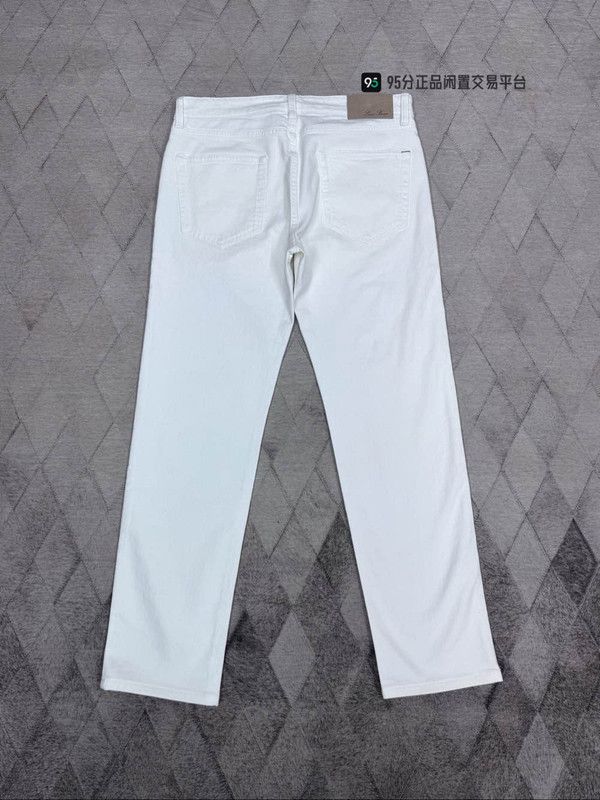 Loro Piana Loro Piana Unisex White Straight-Leg Jeans Size US 32 / EU 48 - 3 Thumbnail