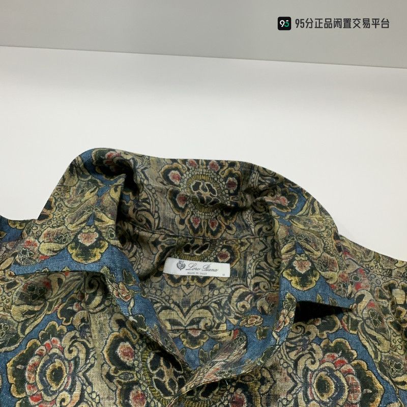 Loro Piana Loro Piana Men's All-Over Print Button Long-Sleeve Shirt Size US M / EU 48-50 / 2 - 7 Thumbnail
