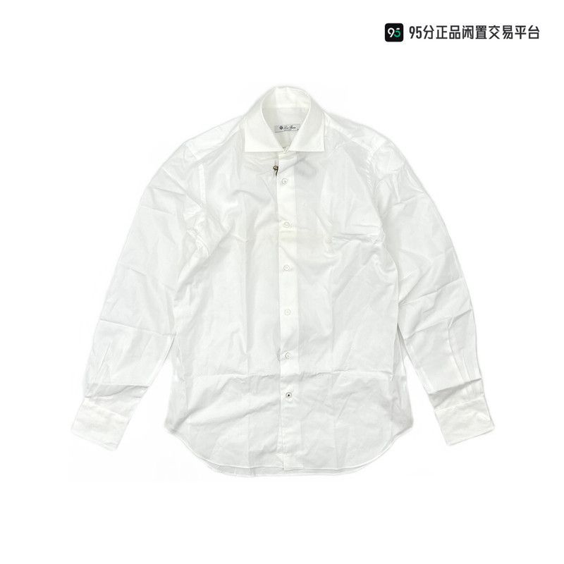 Loro Piana Loro Piana Men's Classic White Polo Shirt Size US L / EU 52-54 / 3 - 2 Thumbnail