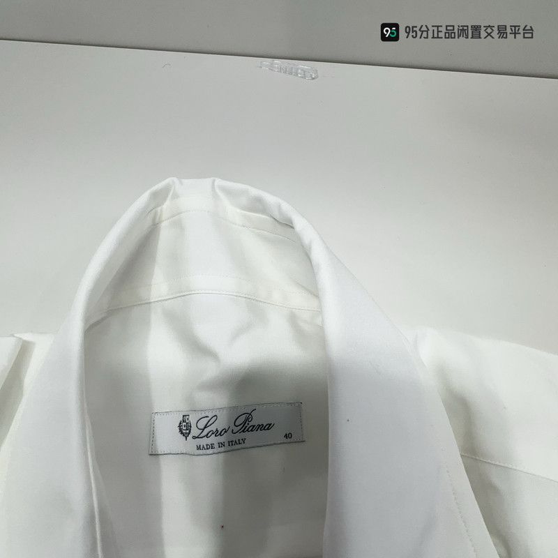 Loro Piana Loro Piana Men's Classic White Polo Shirt Size US L / EU 52-54 / 3 - 3 Thumbnail