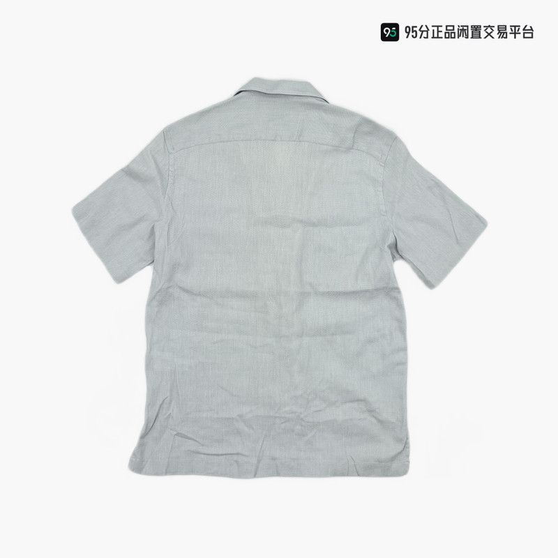 Loro Piana Loro Piana SS24 Men's Solid Lapel Short-Sleeve Shirt Size US S / EU 44-46 / 1 - 4 Thumbnail