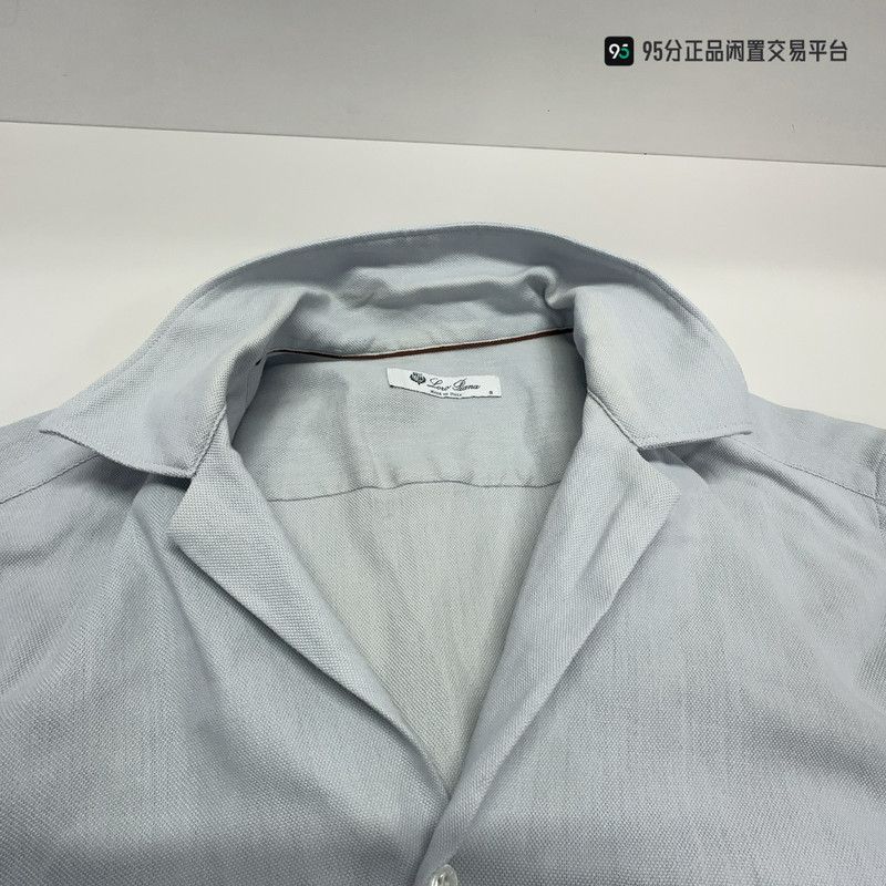 Loro Piana Loro Piana SS24 Men's Solid Lapel Short-Sleeve Shirt Size US S / EU 44-46 / 1 - 5 Thumbnail