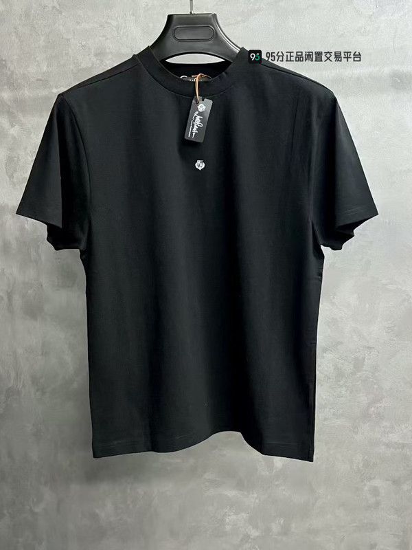 Loro Piana Loro Piana Men's Black Short-Sleeve Print T-Shirt Size US XS / EU 42 / 0 - 2 Thumbnail