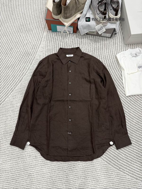 Loro Piana Loro Piana Andre Mother-of-Pearl Button Casual Long-Sleeve Shirt Size US XL / EU 56 / 4 - 2 Thumbnail