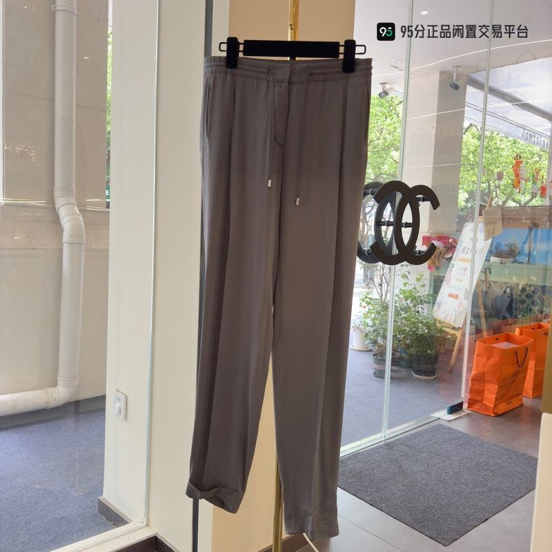 Loro Piana Loro Piana Unisex Gray Silk Drawstring Pants Size US 42 / EU 58 - 5 Thumbnail
