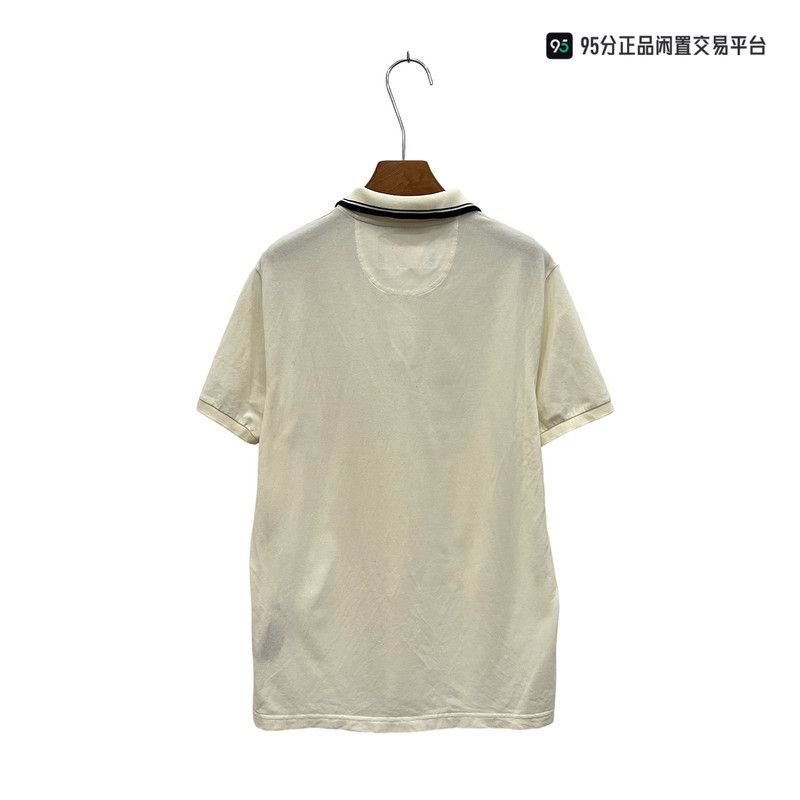 Loro Piana Loro Piana Men's Ivory Striped Short-Sleeve Polo Size US S / EU 44-46 / 1 - 2 Thumbnail