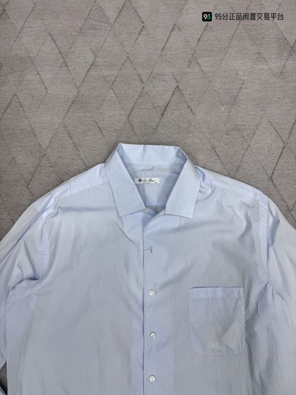 Loro Piana Loro Piana SS23 Men's Solid Chest Pocket Long-Sleeve Shirt Size US XL / EU 56 / 4 - 3 Thumbnail