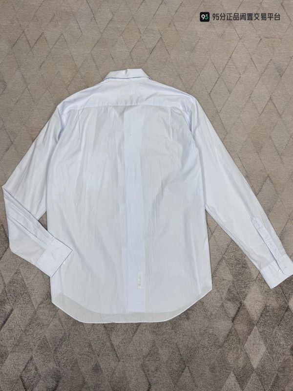 Loro Piana Loro Piana SS23 Men's Solid Chest Pocket Long-Sleeve Shirt Size US XL / EU 56 / 4 - 4 Thumbnail