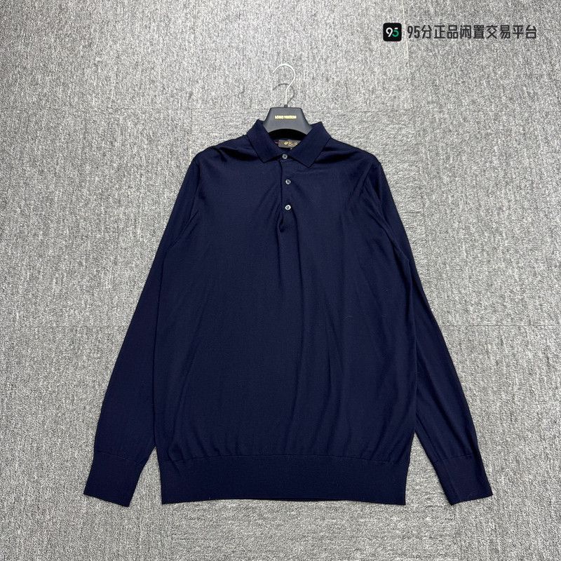Loro Piana Loro Piana FW22 Men's Solid Casual Long-Sleeve Polo Size US M / EU 48-50 / 2 - 3 Thumbnail