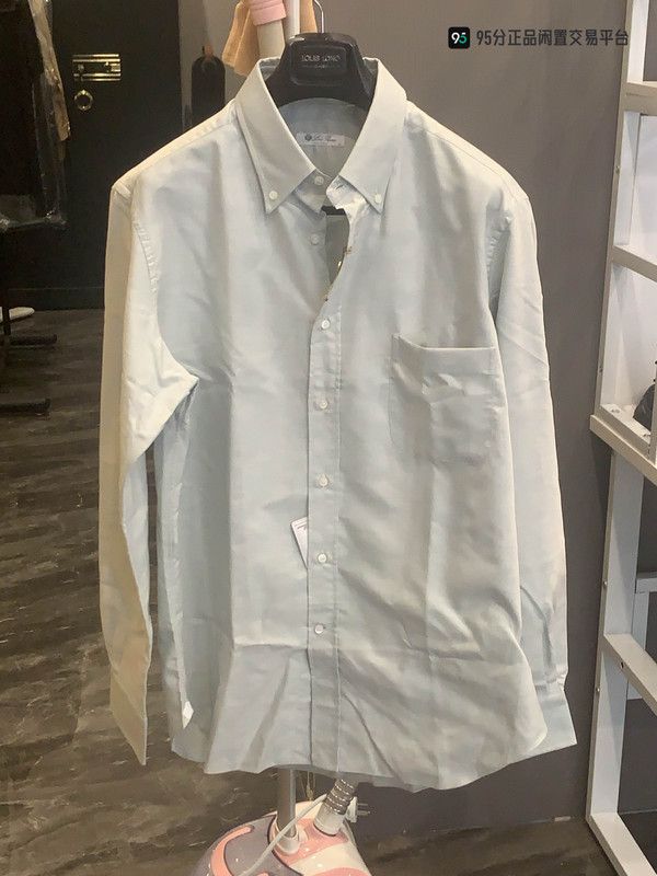 Loro Piana Loro Piana Men's White Solid Lapel Shirt Size US XL / EU 56 / 4 - 2 Thumbnail