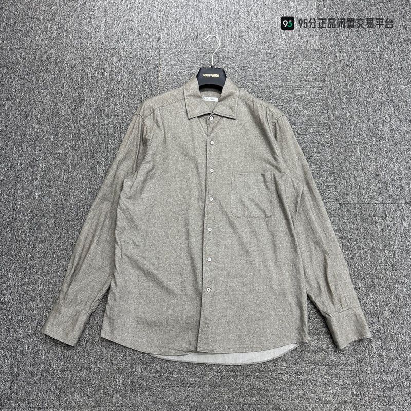 Loro Piana Loro Piana FW23 Solid Square Neck Long-Sleeve Shirt Size US M / EU 48-50 / 2 - 2 Thumbnail