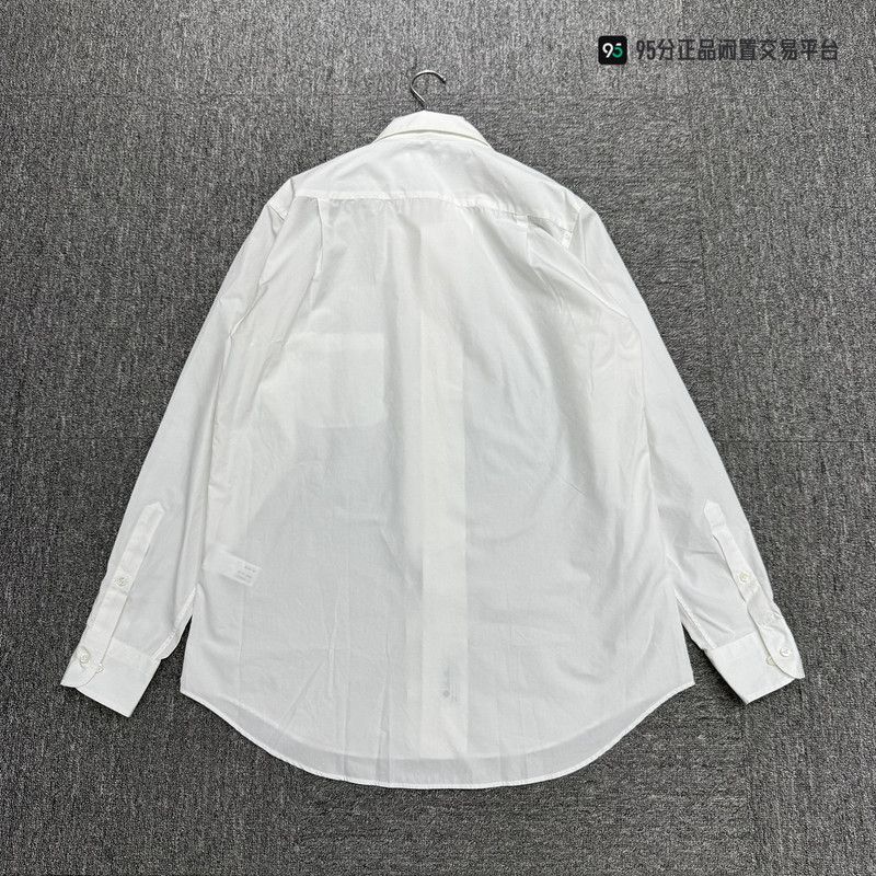 Loro Piana Loro Piana Unisex White Long-Sleeve Shirt Size US M / EU 48-50 / 2 - 2 Thumbnail