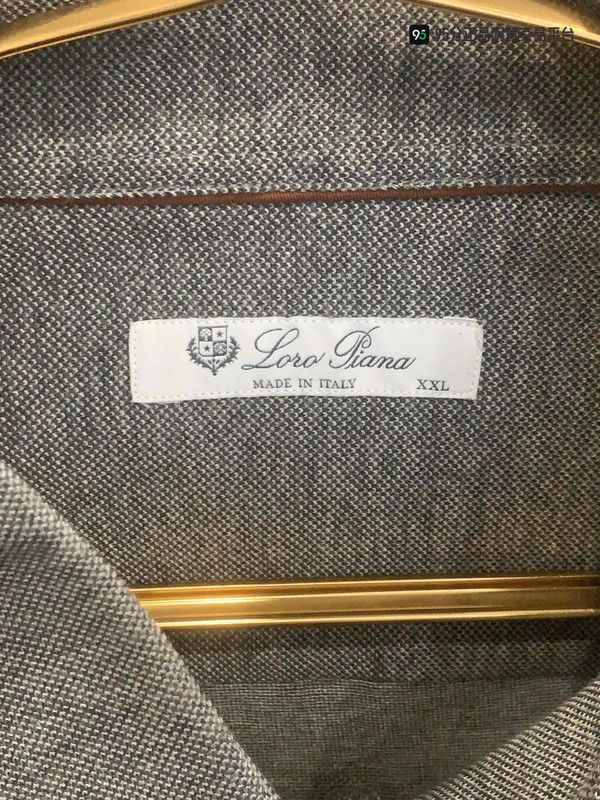 Loro Piana Loro Piana Men's Solid Lapel Single-Breasted Shirt Size US XXL / EU 58 / 5 - 3 Thumbnail